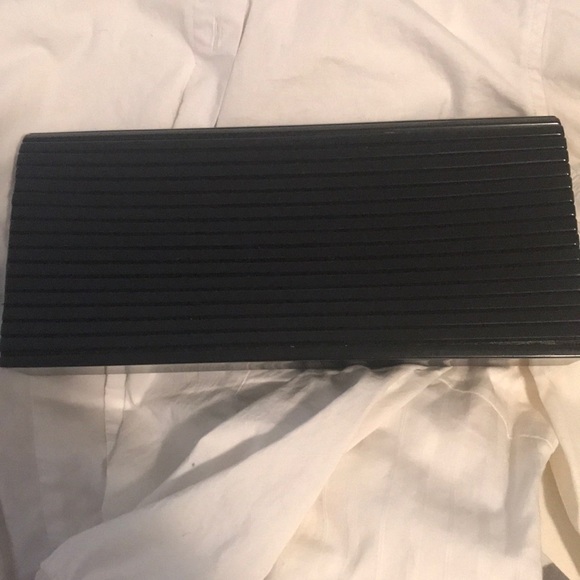 Like new Tory Burch hard black clutch - Picture 2 of 5